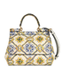 Small Miss Sicily, &pound;620, Handbags, White/Yellow, Leather, Front view